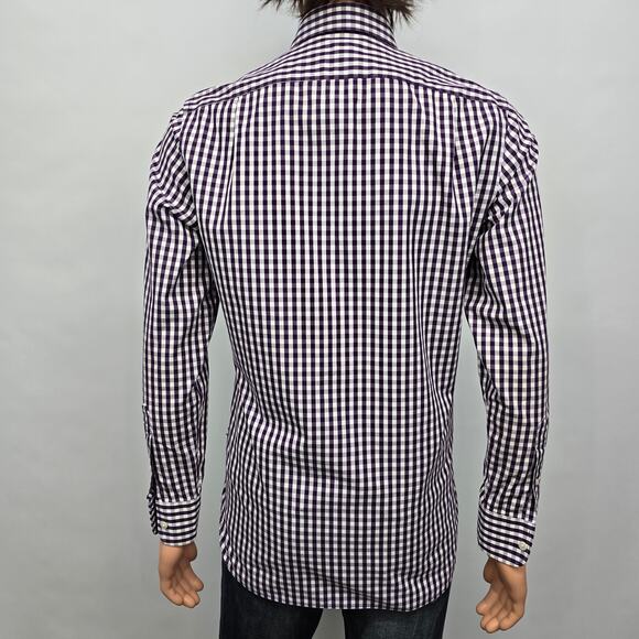 J. Crew Thompson Shirtings Wrinkle Free Shirt 80s 2-Ply Gingham Check S 14-14.5 - Picture 8 of 11